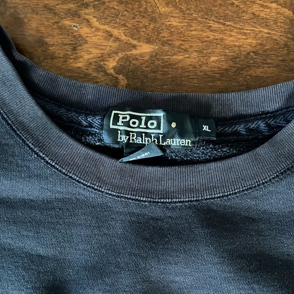 Navy Blue Polo Sweatshirt - Picture 2 of 3